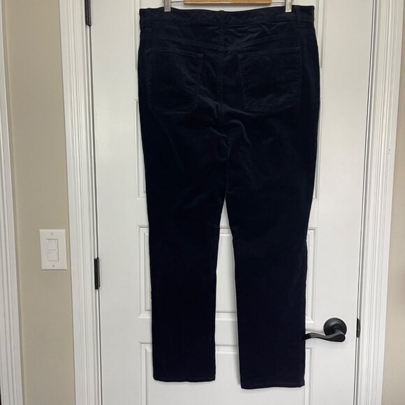 Talbots Corduroy Straight Leg Pants Women's Size 14 Indigo High Rise Cotton - Picture 3 of 11